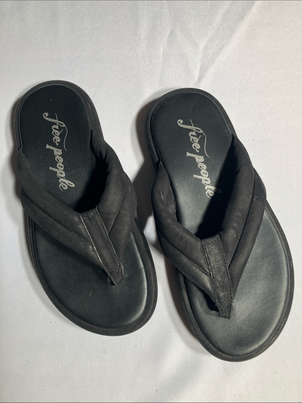 Free People Black Quilted Women’s Flip Flops